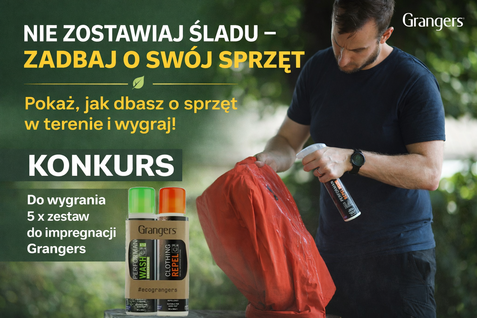 KONKURS  „NIE ZOSTAWIAJ ŚLADU – ZADBAJ O SWÓJ SPRZĘT” Z MARKĄ GRANGERS