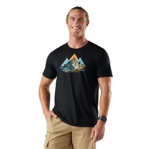 Koszulka z wełną merino PEAK BAGGER ACTIVE SHORT SLEEVE GRAPHIC TEE