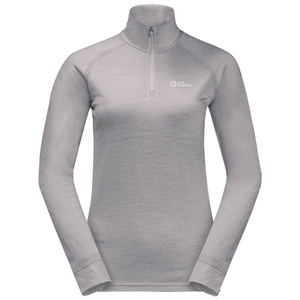 Koszulka z wełną merino ALPSPITZE WOOL LONGSLEEVE HALF ZIP WOMEN