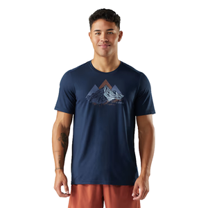 Koszulka z wełną merino PEAK BAGGER ACTIVE SHORT SLEEVE GRAPHIC TEE