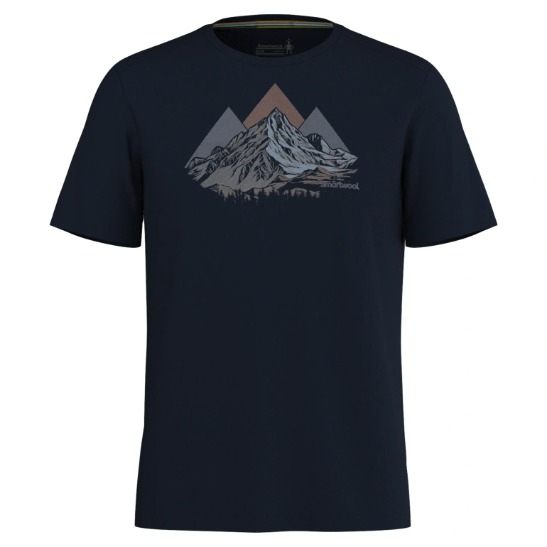 Koszulka z wełną merino PEAK BAGGER ACTIVE SHORT SLEEVE GRAPHIC TEE
