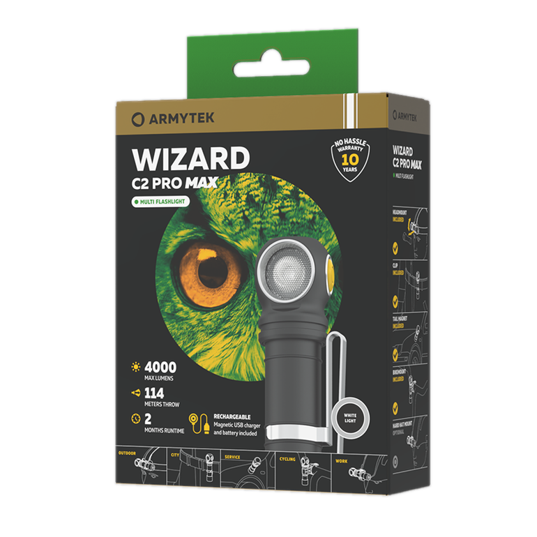 Latarka WIZARD C2 PRO MAX MAGNET USB