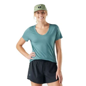 Koszulka z wełną merino ACTIVE ULTRALITE V-NECK SHORT SLEEVE WOMEN