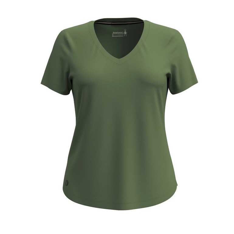 Koszulka z wełną merino ACTIVE ULTRALITE V-NECK SHORT SLEEVE WOMEN