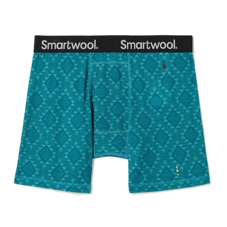 Bokserki z wełną MERINO 150 PRINT BOXER BRIEF