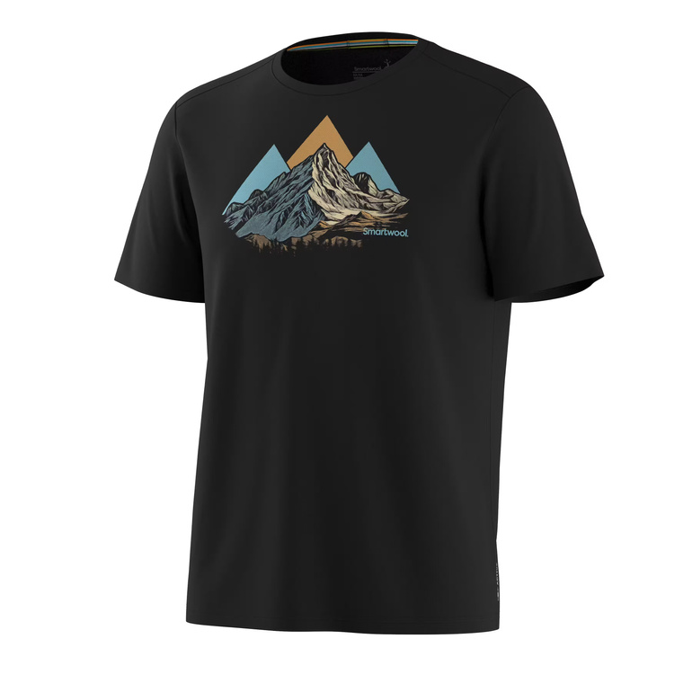 Koszulka z wełną merino PEAK BAGGER ACTIVE SHORT SLEEVE GRAPHIC TEE