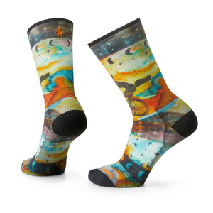 Skarpety BIKE ZERO CUSHION CELESTIAL PRINT CREW SOCKS WOMEN