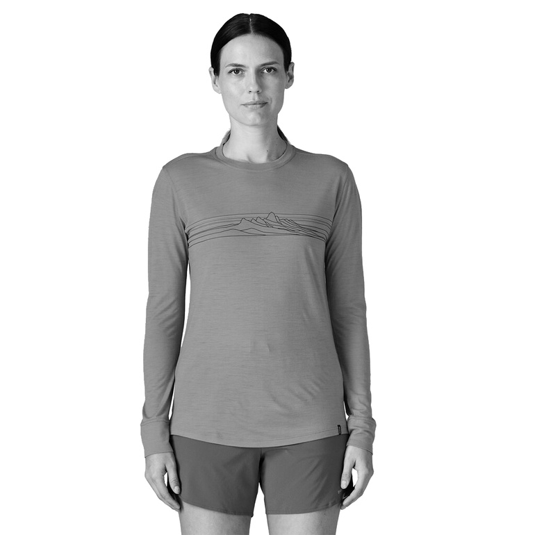 Koszulka z wełną LONG-SLEEVES CAPILENE COOL MERINO BLEND GRAPHIC WOMEN