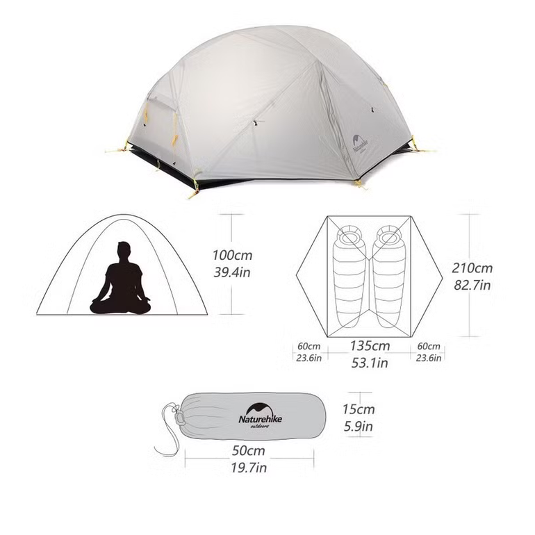 Namiot MONGAR 2 / 2.4 kg