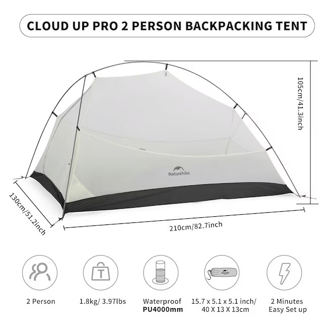Namiot CLOUD UP 2 PRO 20D / max 1.8 kg