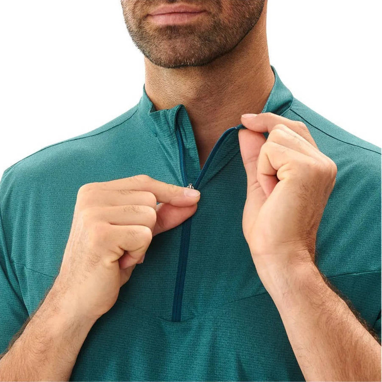 Koszulka ISEO 1/2 ZIP T-SHIRT MEN