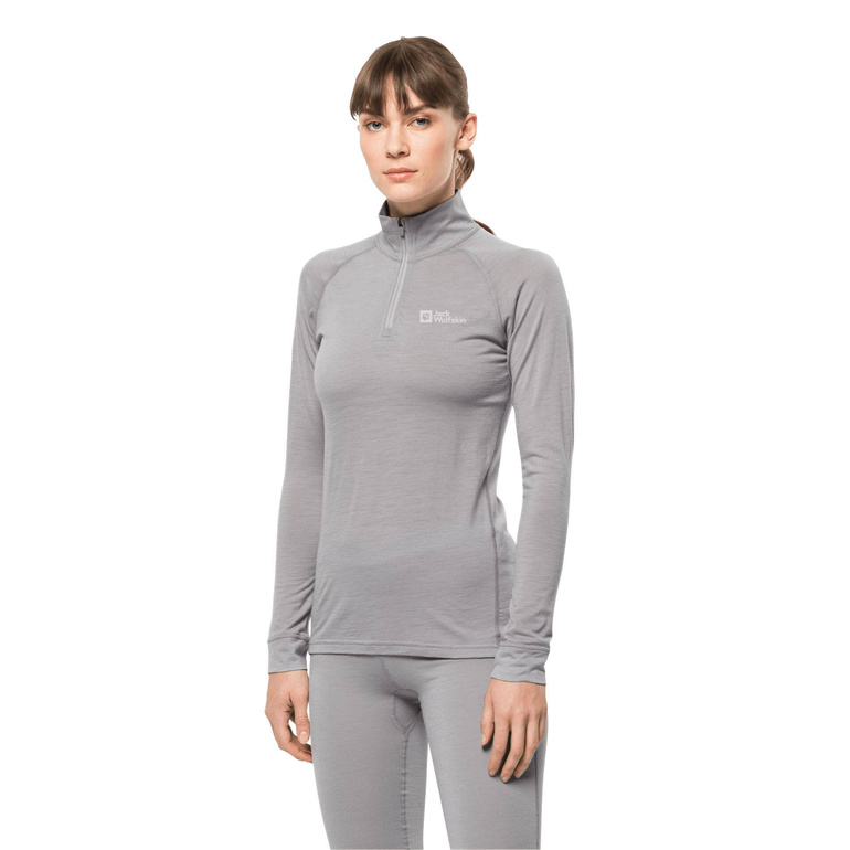 Koszulka z wełną merino ALPSPITZE WOOL LONGSLEEVE HALF ZIP WOMEN