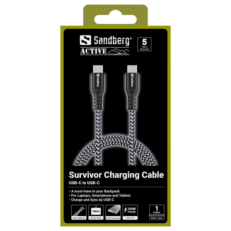 Kabel SURVIVOR USB-C CABLE 1m/100W