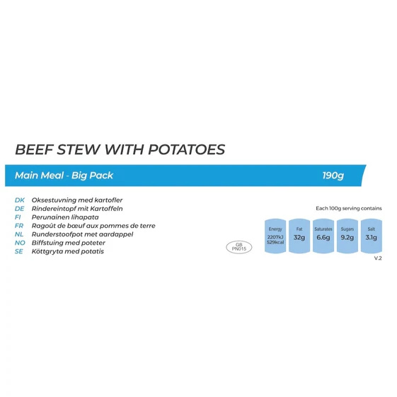 Danie liofilizowane GULASZ WOŁOWY Z ZIEMNIAKAMI